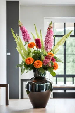 a nice flower vase in a modern house hall