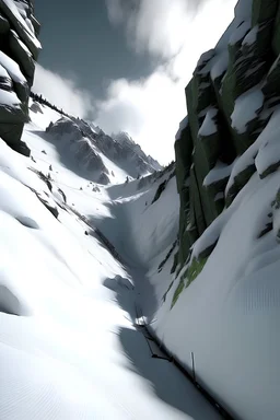 avalanche, first-person perspective