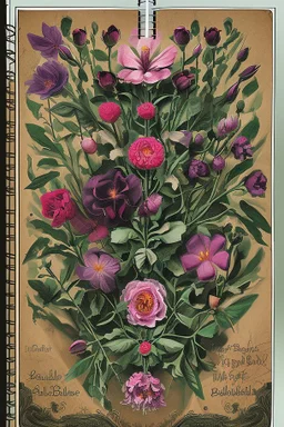 Cover sketch book of Le fleurs du mal of Baudelaire