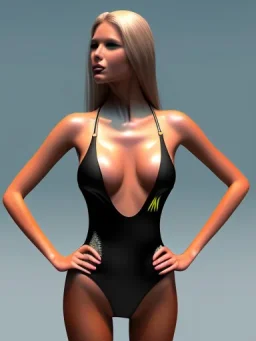 Female swimsuit model