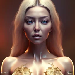 intricate stunning highly detailed girl hadise by artgerm and edouard bisson, pale eyes, long blonde hair, portrait, soft studio lighting, ultra realistic gold filigree detailed bodice, photorealistic, octane render, unreal engine,macro lens,shollow depth of field, hyper detailed, volumetric lighting, hdr, octane render, 4k, 8K