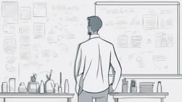 The image for the article depicts an individual standing in front of a blank whiteboard, deep in thought as they contemplate various ideas and experiments. The image symbolizes the significance of experimentation and learning from mistakes in achieving personal growth and benefiting from life experiences.