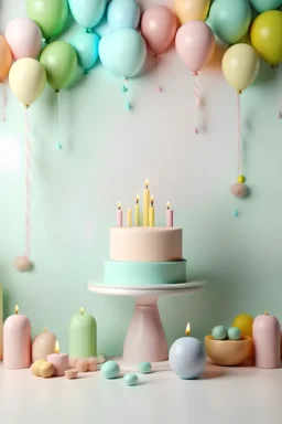 birthday wallpapar with pastel colours