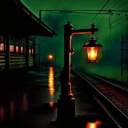 dark sky in a cold morning, Rain knocks on windshields. Lip quivering, such a bitter smile, Laughter with teary eyes. train platform, pale lantern, In an abandoned station. fire and flame in a burning heart, Because parting is sad.