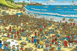 where's Wally but with cats big image beach