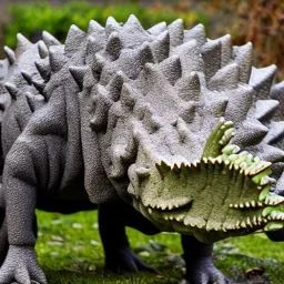 stegosaurus eating leaves