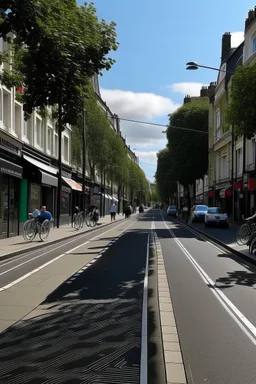 a cycle lane down granby street lougborougu