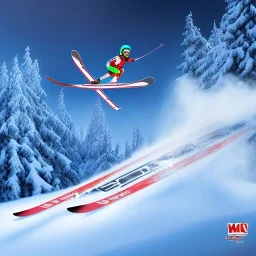 snow shark ski jumping