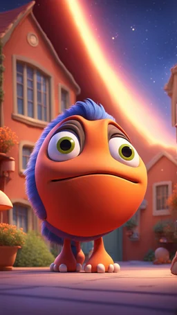 big ass comet , Pixar-inspired, expertly crafted in a whimsical and vibrant cartoon style. is masterfully rendered in a lifelike 3D design, which captivates viewers with there irresistible charm. The background is filled with warm, inviting colors and a 3D render, creating a cinematic.