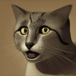 Portrait of cat realistic