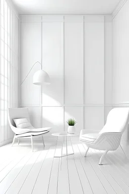 Minimalistic paint design with White variations