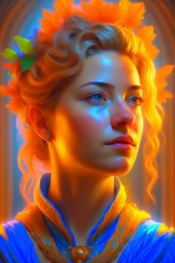 head and shoulders portrait, 8k resolution concept art portrait by Greg Rutkowski, Artgerm, WLOP, Alphonse Mucha dynamic lighting hyperdetailed intricately detailed Splash art trending on Artstation triadic colors Unreal Engine 5 volumetric lighting