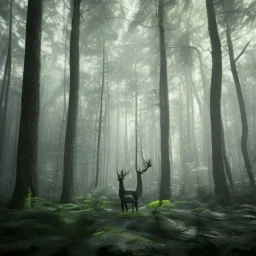 Forest winning portrait of a maleunreal 5, octane render,cinema4d, dynamic lighting, dramatic lighting, 4k, redshift render, highly detailed, hyper realistic,anthropomorphic black monstwr long