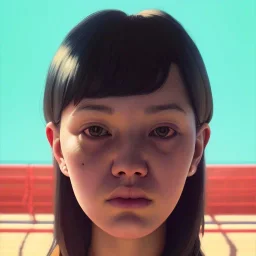 Detailed portrait of a young woman, in boxing arena, contrasting colors, sports, athlete, swollen eye, unreal engine, greg rutkowski, loish, rhads, makoto shinkai and lois van baarle, ilya kuvshinov, rossdraws, tom bagshaw, alphonse mucha, global illumination, detailed and sports environment