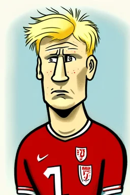 Erling Braut Holland Norwegian football player cartoon 2d