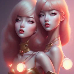 A pin up and beautiful fashion korean girl, character art, art by artgerm, wlop, loish, ilya kuvshinov, hyperdetailed, 8 k realistic, symmetrical, global illumination, radiant light, frostbite 3 engine, cryengine, dof, trending on artstation, digital art, chanel, dior, fantasy and detailed and intricate background