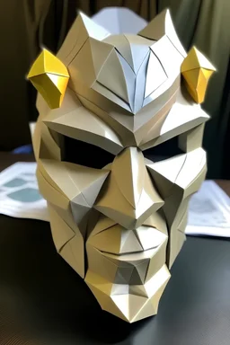 origami tutorial for a stone mask from jjba