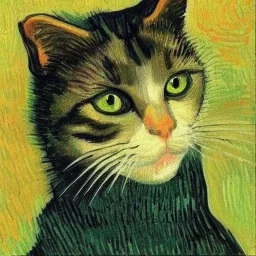 Portrait of a cat by Van Gogh