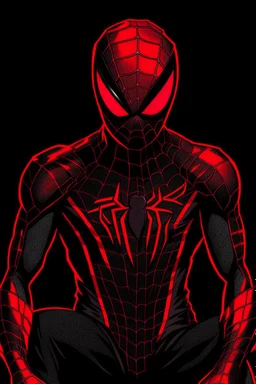 Spider-Man in black and red Montsuki