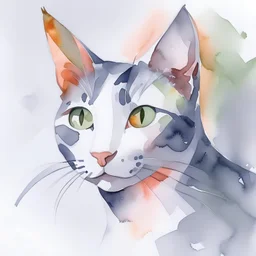 Watercolor, male, cheerful, Calico, gray