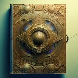 cover of an ancient ornate intricate spell book, cinematic, realistic, intricate details, photorealistic, octane render,artstation, mage room background, 512K