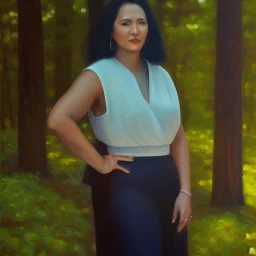 Full body portrait, painting, medium shot lady quixel megascans