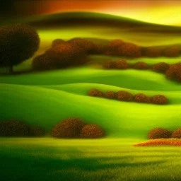 Landscape, the shire, fantasy, green, Brown, warm, realistic