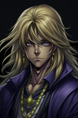 Portrait of Marik Ishta, from Yu Gi Oh anime, dark style