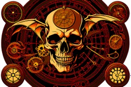 Dragons, Fire and Smog, Skull, Dartboard, Steampunk, Univerum