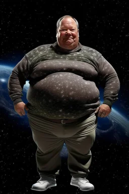 A man so fat he can be seen from space