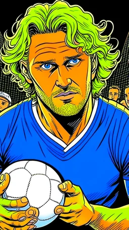 Diego Forlan Football soccer player solving a mistery. ComicBook cover detective mistery sin city frank miller.