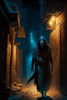 a thief stalks the streets of ancient Egypt at night