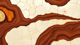 abstract pattern using a palette of mother of pearl, rosewood, burnt amber