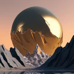 the broken sun melts down the mountain
