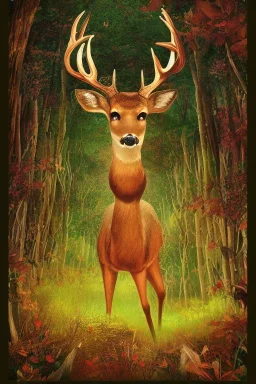 deer god anjel demon color forest