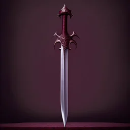 burgundy sword with spikes