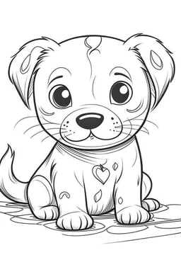 outline art forSeal Pup coloring pages with sitch, white background, Sketch style, full body, only use outline, toddlers style, clean line art, white background, no shadows and clear and well outlined.