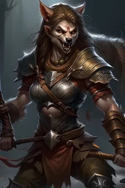 Werewolf woman warrior