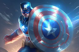 Futuristic Captain America with Energy shield