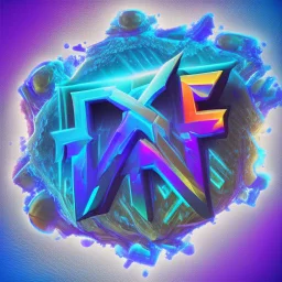 Fortnite logo holographic psichedelic