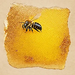 honey, bee, honeycomb, parchment, abstract background