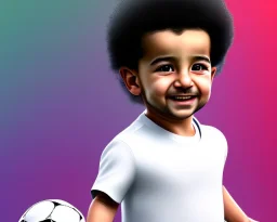 Mohammed Salah as a baby, baby face portrait, realistic, smile, 8k resolution