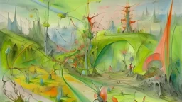 in a roberto matta, a landscape in SPRING time