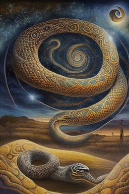 Dreaming Dreamtime Everywhen world-dawn ancestral past ancestral present unfixed in time abiding events serpent