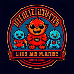 "little monsters" junior league sports team logo