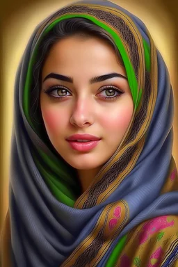 make pictures realistic of Arab women beatiful