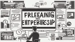 الصورة تظهر عنوان الفيديو وهو "العمل الحر والريادة: كيف تبني علامتك التجارية الشخصية وتنجح في العالم الرقمي؟" وهو مكتوب بخط أبيض كبير على خلفية سوداء. يتميز العنوان بتنسيق أنيق وبارز. أسفل العنوان، تظهر صورة لشخص يعمل على جهاز كمبيوتر محمول، حيث يبدو وكأنه يقوم بإنجاز مهمة مهنية. يظهر الشخص بمظهر احترافي، وهو يعبّر عن التفاني والاجتهاد في العمل. يشير هذا الجزء من الصورة إلى مفهوم العمل الحر والريادة. في الزاوية السفلى اليمنى من الصورة، يظهر شعار قناة الفيديو أو علامة الشخصية للمحتوى، إذا كانت