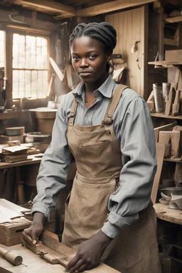 Illustrate the work environment of a skilled craftsman who earned $2,000 over a ten-year period. Compare this craftsman's lifestyle with that of a slave considered a "fancy girl