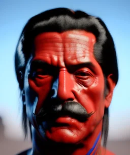 Portrait Mexican Man, wrestling, retro 80s style, hot ambient, photo studio, red, gold, vibrant color, highly detailed, art stations, concept art, smooth, unreal engine 5, god rays, ray tracing, RTX, lumen lighting, ultra detail, volumetric lighting, 3d, finely drawn, high definition, high resolution.