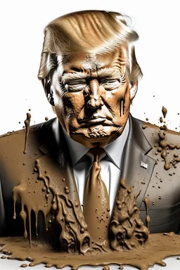 president donald trump covered in feces